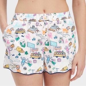 Roller Rabbit Women's roadtrip Printed boxer Shorts - Multicolor Sz medium nwt